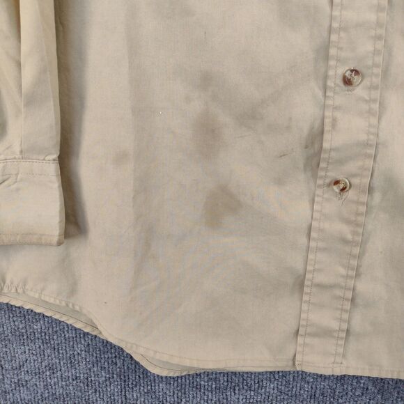 Rivers End DOW Agroscience Button Down Long Sleeve Shirt SZ XL Tan Pockets - Picture 9 of 14